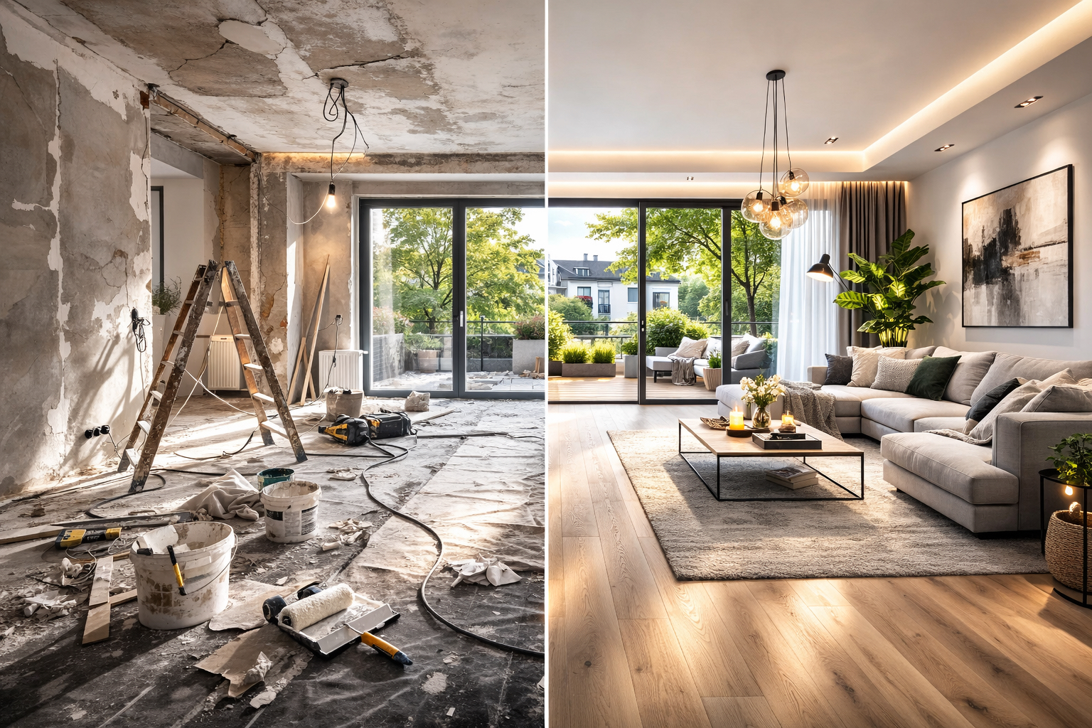 Vorher / Nachher – Sanierung (Titelbild)